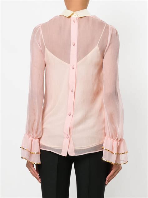 gucci sheer blouse|topi gucci original.